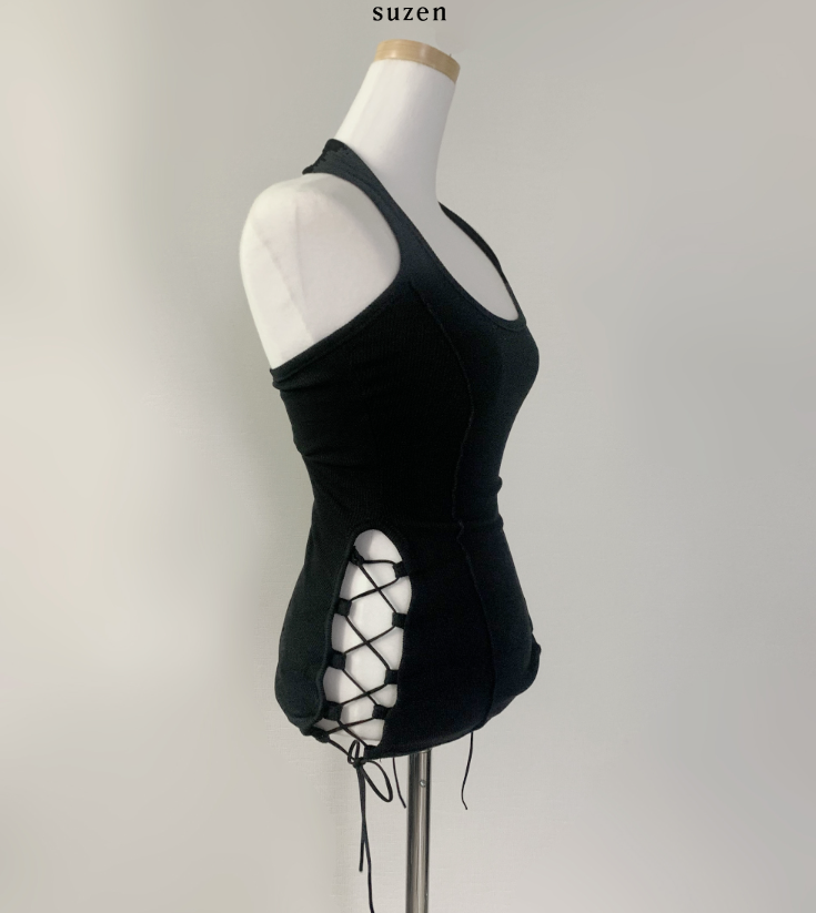 Hens Corset Halter Top (3color)