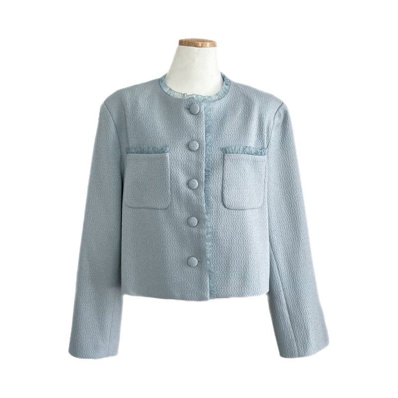 Classic Muse Lace -Trimmed Tweed Jacket