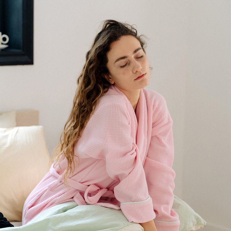 Waffle robe (3color)
