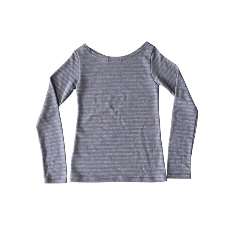 Stripe boat neck T