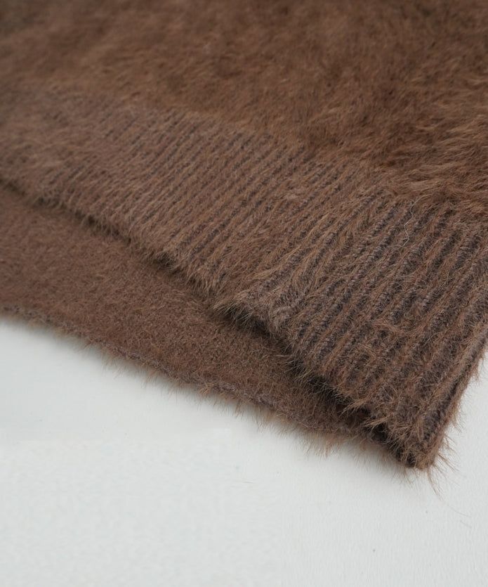 Wing angora touch knit