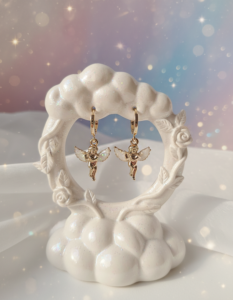 [MEOVV Sooin Earrings] Baby Angel Huggies Earrings - Gold Color