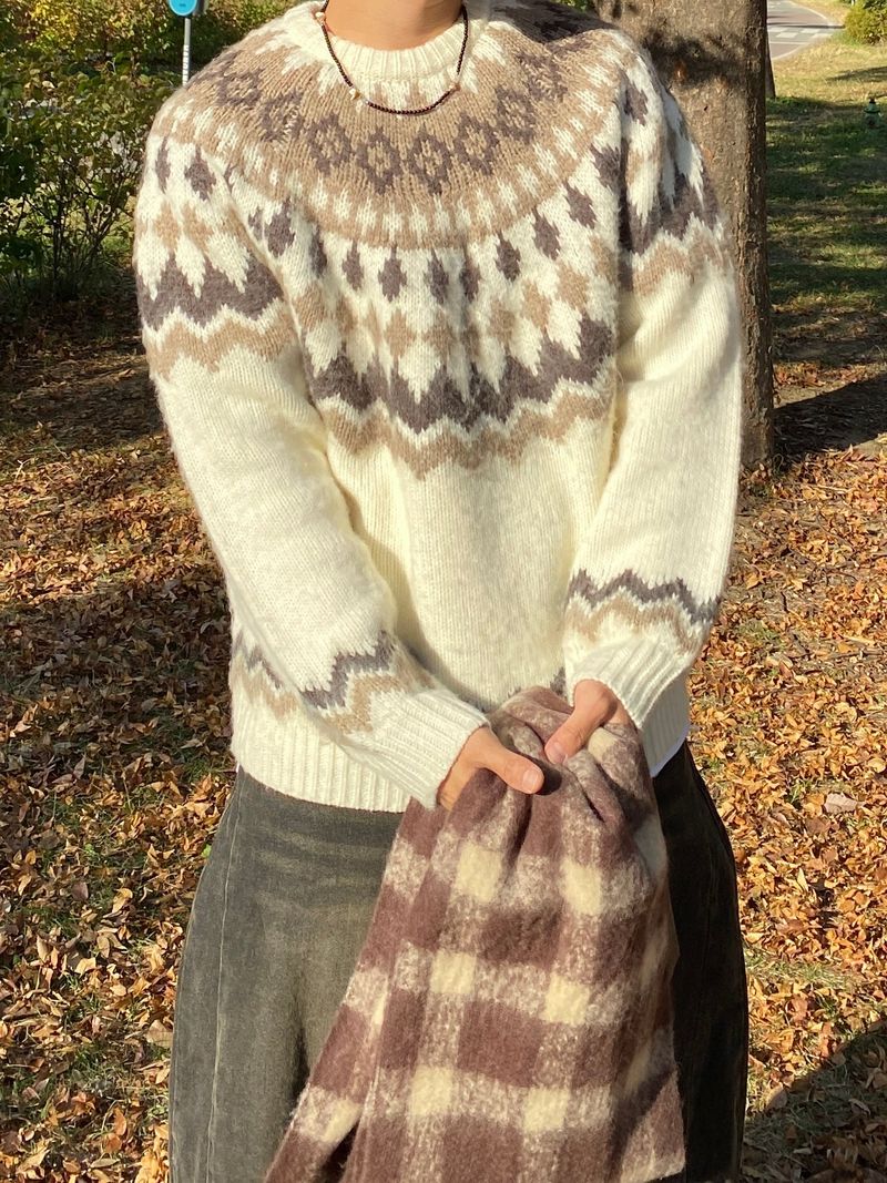 Mohair Nordic knit (4color)