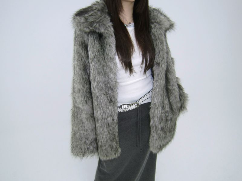 High neck fur-JK