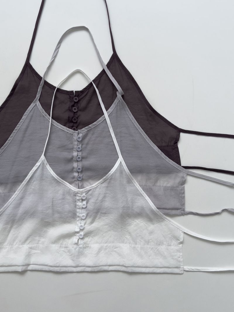 [Bustier SET] Light Halter See-through Blouse