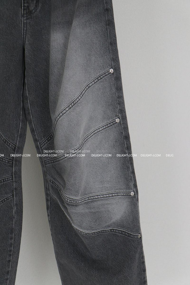 cross-cut wide jeans