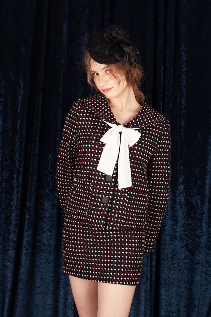 cattline(カトリーヌ)の「ドットセイラージャケット&スカート(セットアップ)」