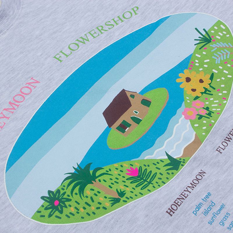 DAMP 'HONEYMOON' SWEAT SHIRT_MELANGE GRAY