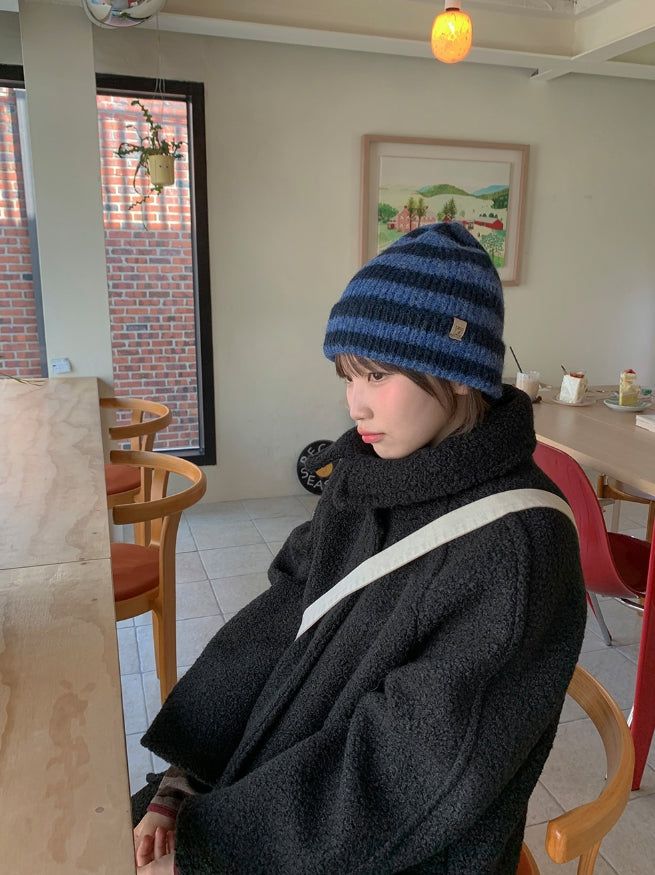 Kemat Stripe Knit Beanie