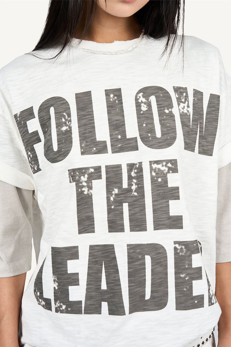 Leader Printed Slub T-shirt
