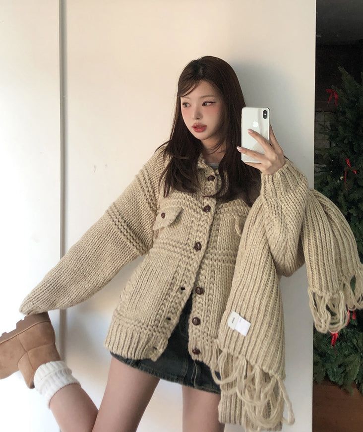 [wool20%] Ellie Bokashi Weaving Muffler
