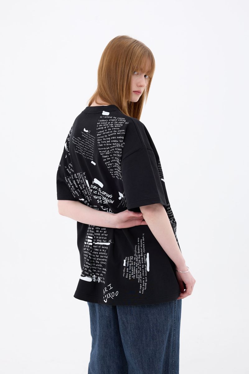 SCRIBBLE T-SHIRT / BLACK
