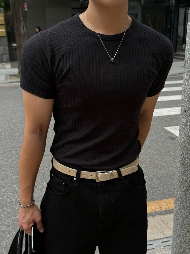AVAND(アバンド)の「Nagrang ribbed muscle short sleeve(Tops)」
