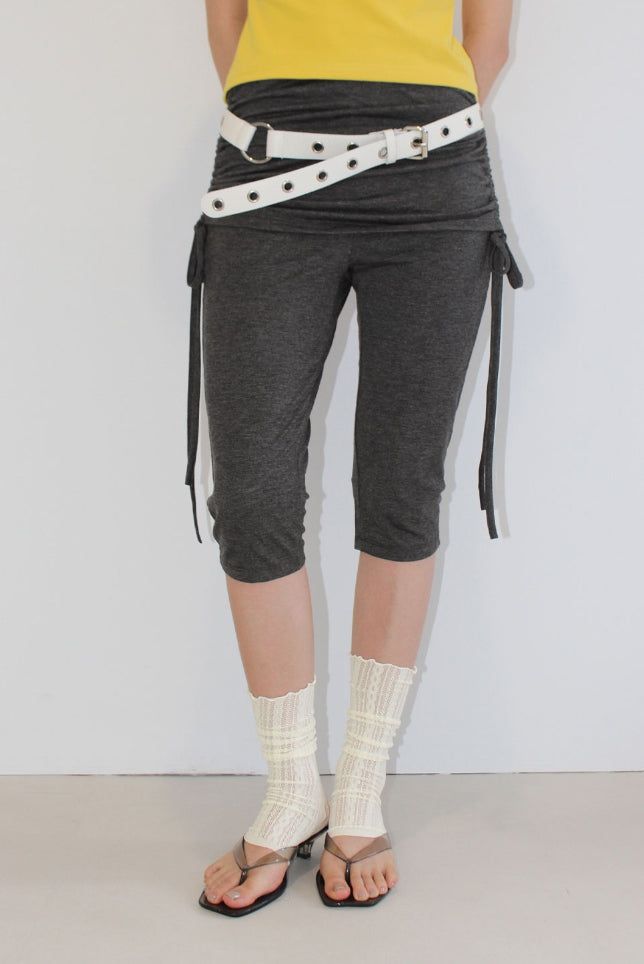 AAKE(アケ)の「SHIRRING SKIRT-LAYERED PANTS(Pants)」