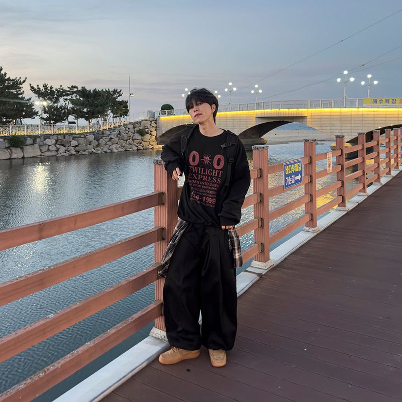Cipher Print Oversized Sweatshirt