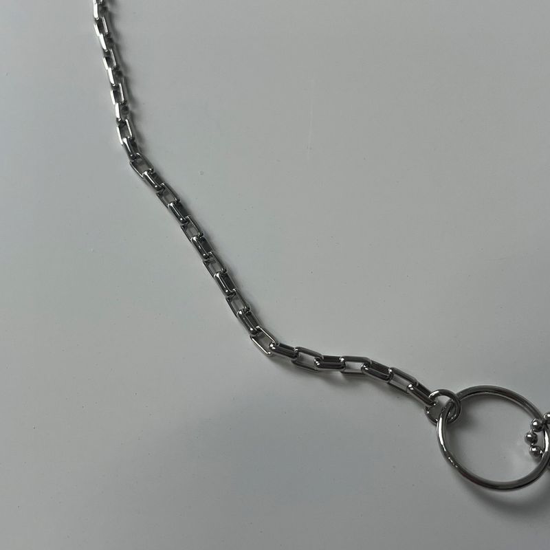 silver ring choker necklace (925silver)