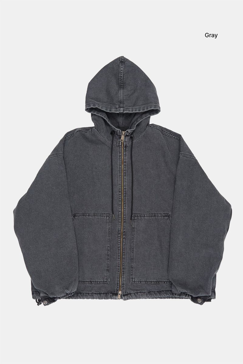 Hibbing hooded over denim jumper