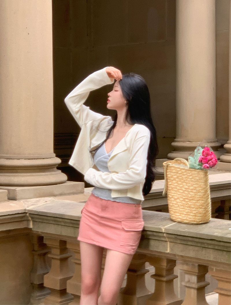 [BELLIDE MADE] side pockets, cargo miniskirts