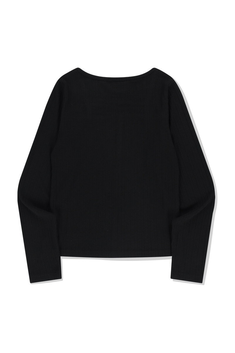 SQUARE NECK RIBBED TOP