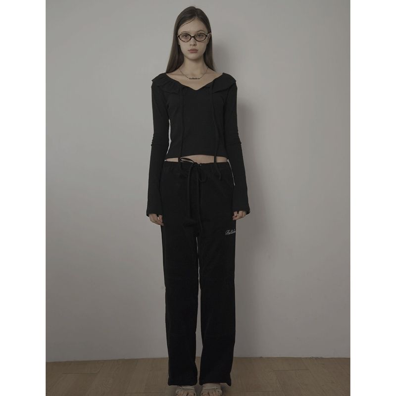 COTTON CANDY PANTS-BLACK