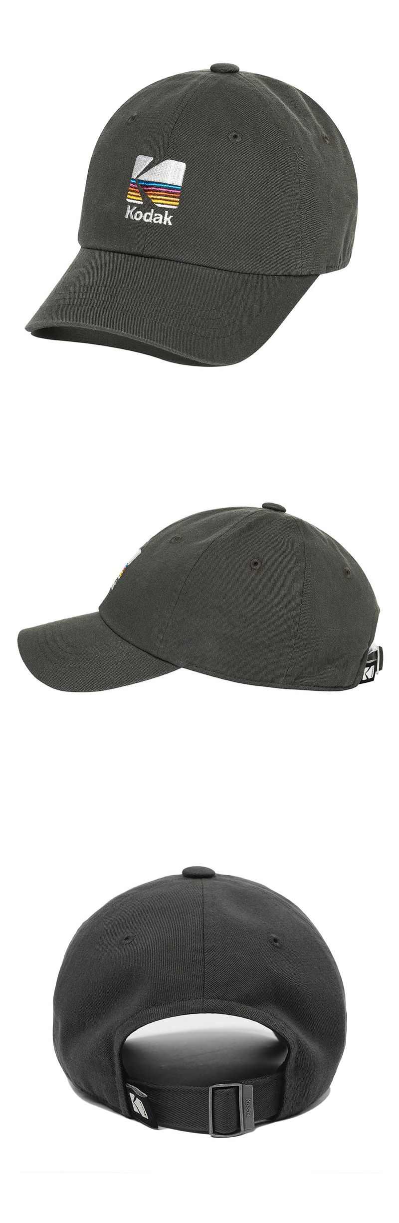 RAINBOW EMBROIDERY BALL CAP【CHARCOAL】
