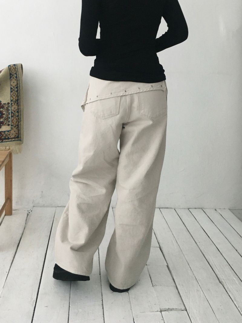 Eyelet Steel Lap Scarf Pants (3c)