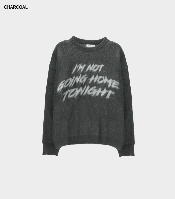 Lettering brush over knit