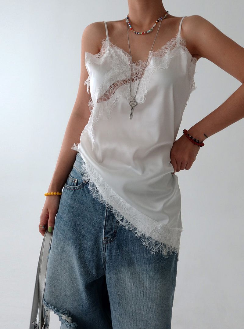 Roll-up collar vintage cutting wide denim