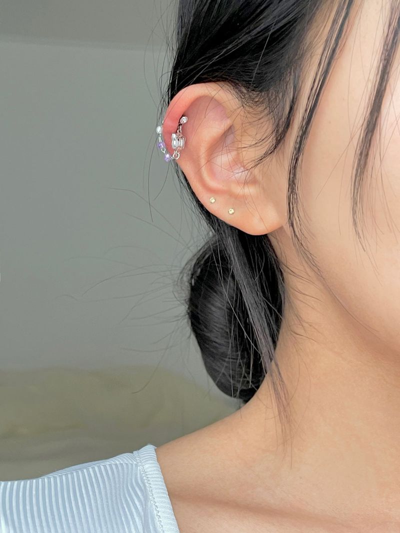 Purple Butterfly Cuff Piercing / 2 color