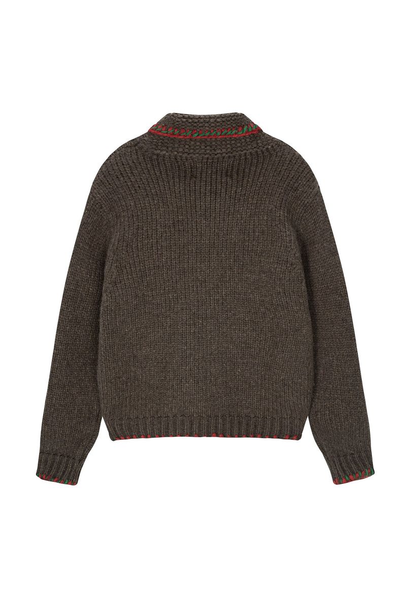 Winter Charm Zip-up Jacket [Brown]