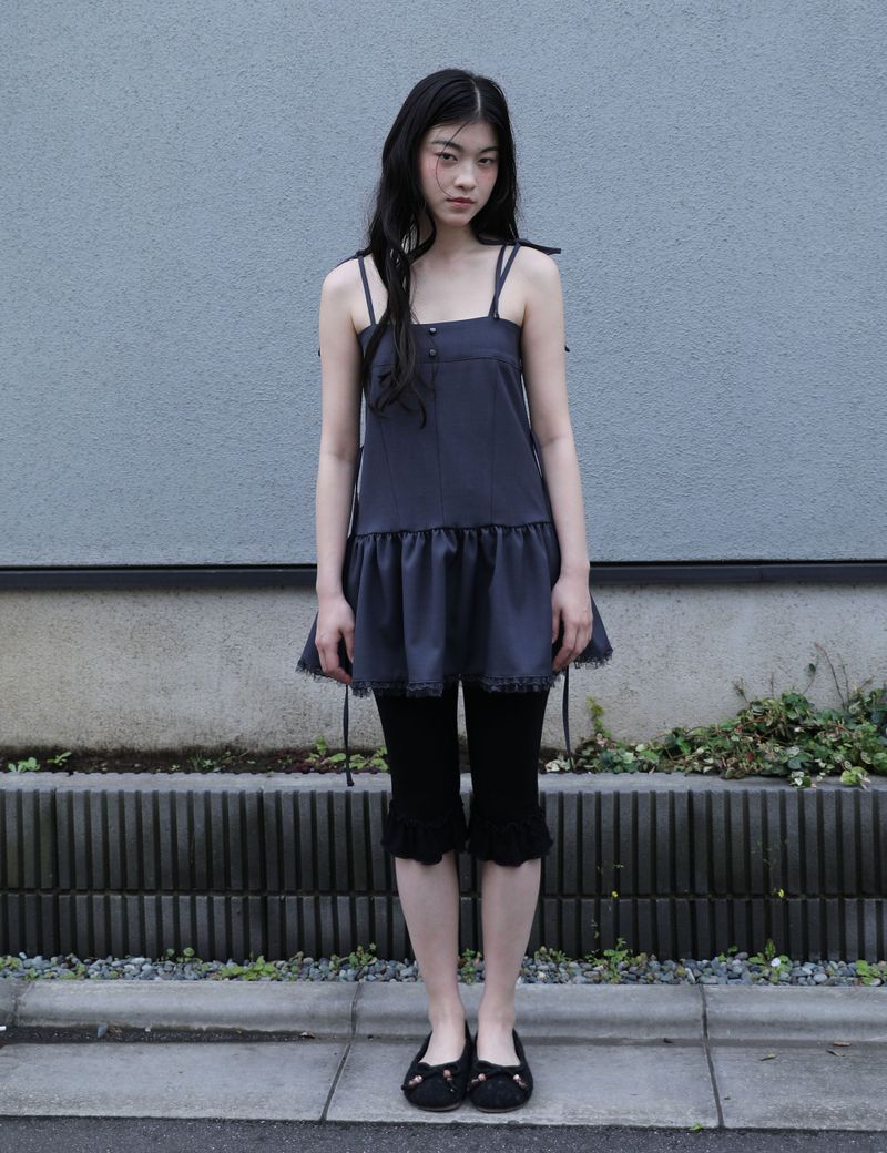 A-LINE LACE DRESS(CHARCOAL)