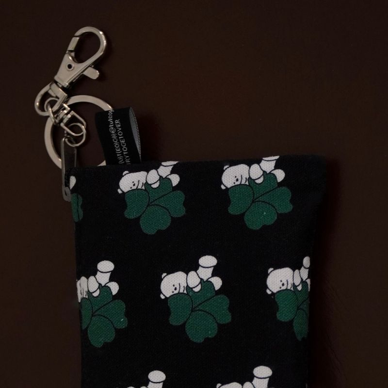 Keep Clover pattern keyring pouch(mini)