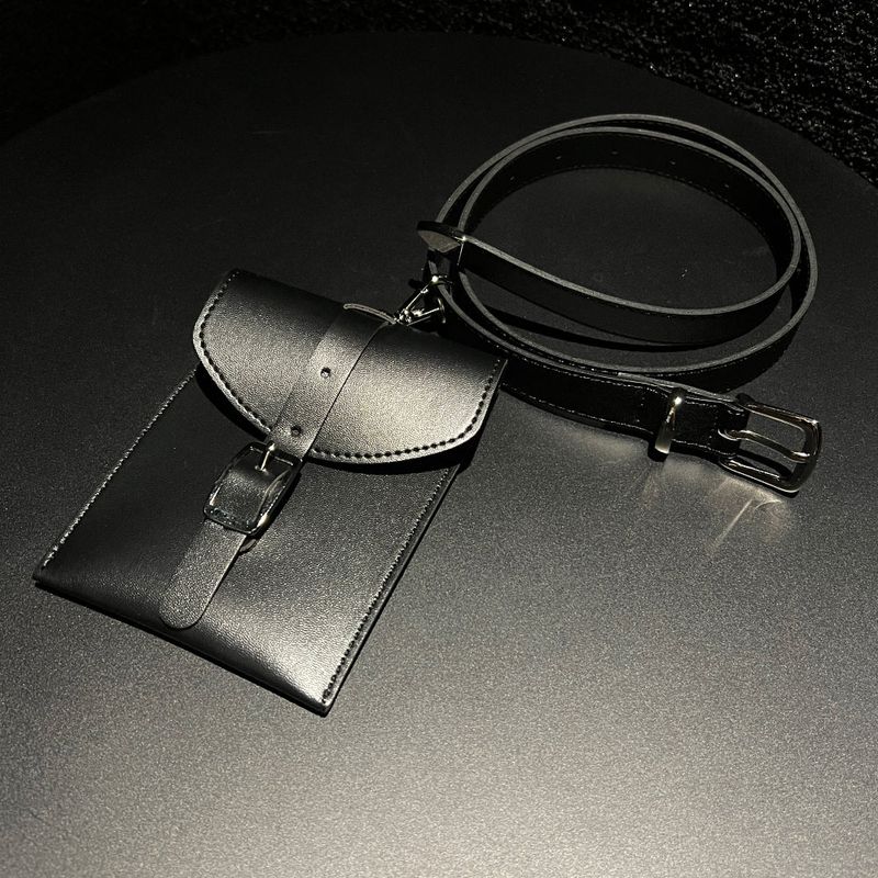 Mini pocket metal buckle belt (Black)