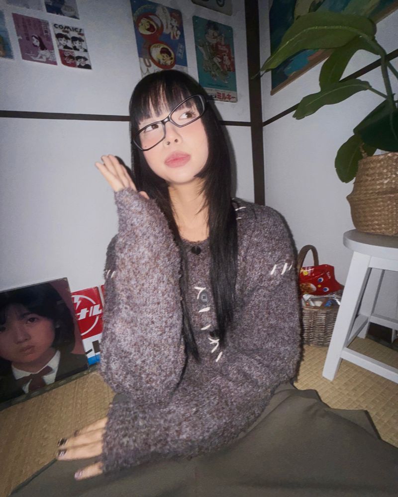 douchidouchi（ドウチドウチ）の「(3color) Mongle Stitch Hairy Loose Cardigan（Tops）」
