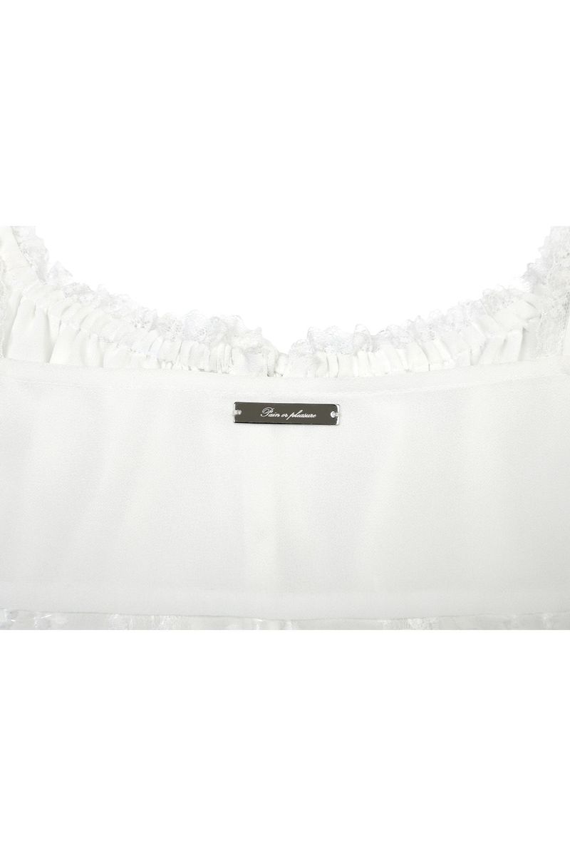 PURITY LACE TOP white