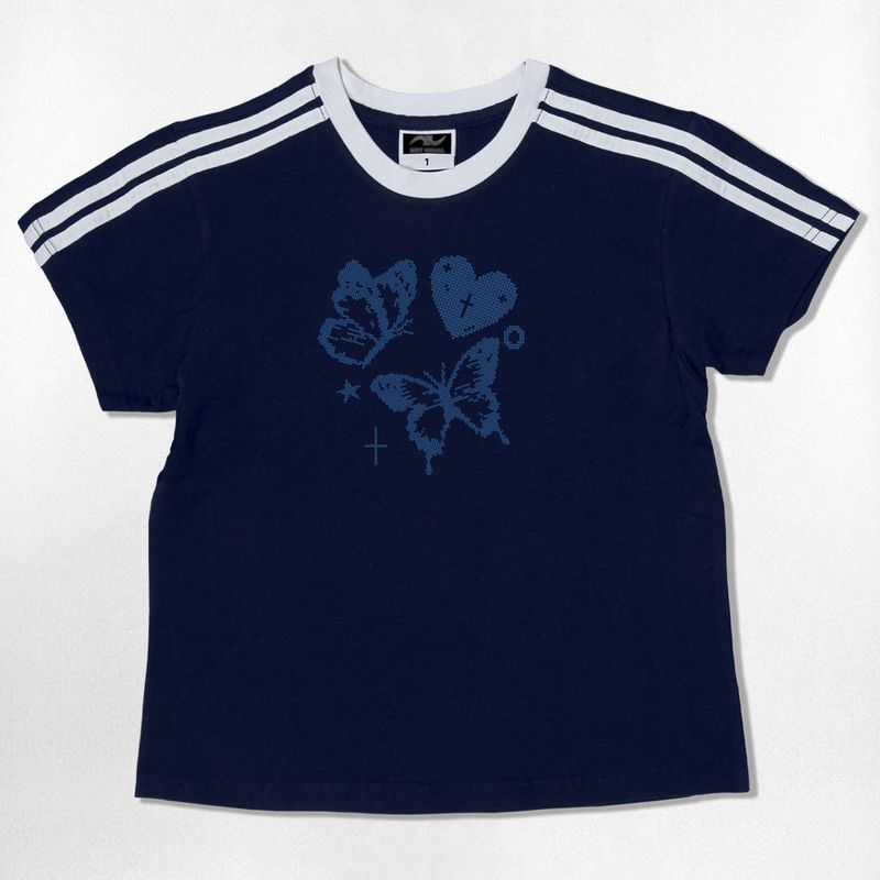 Fly Dot Semi Crop T-Shirts - 6COLOR