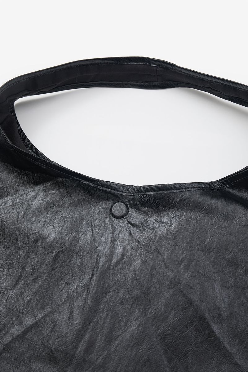 Maelle glossy leather shoulder bag