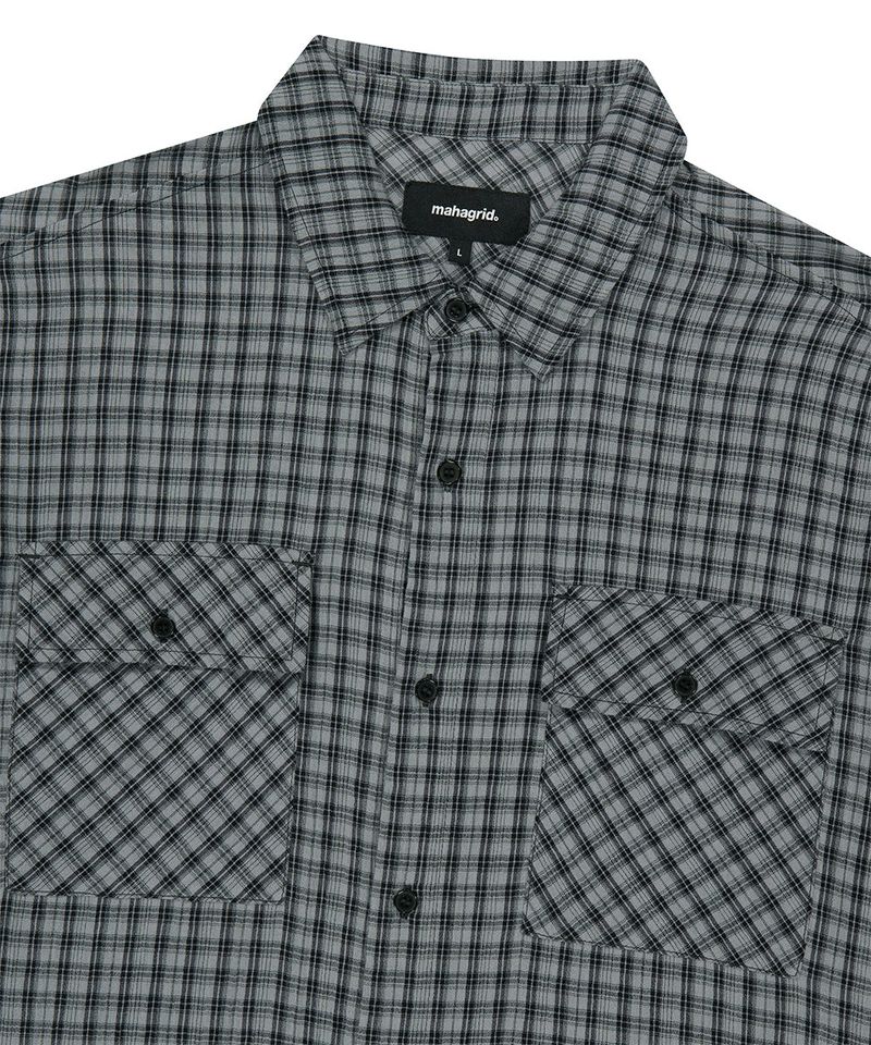 ROLL-UP CHECK HALF SHIRT