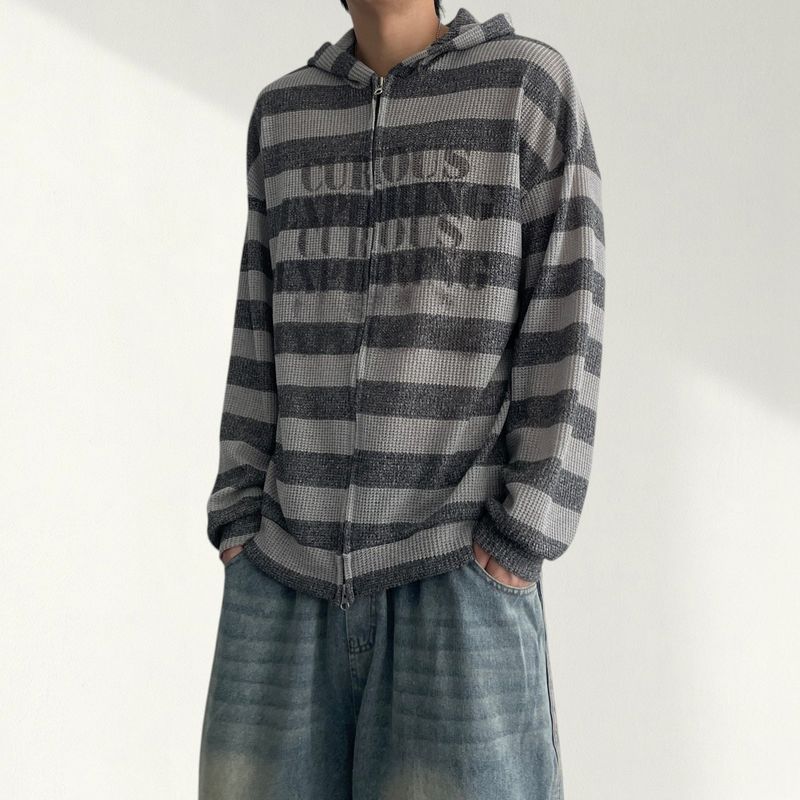 voarc（ボアク）の「Os mesh Lettering Dangara Hooded Zip-Up （Tops）」