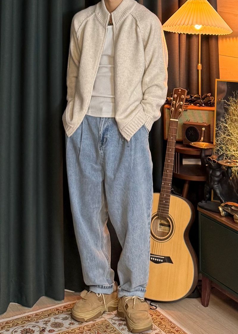 [virstyle original] INKKI Two-Way Wool Knit Zip-Up 2COLOR