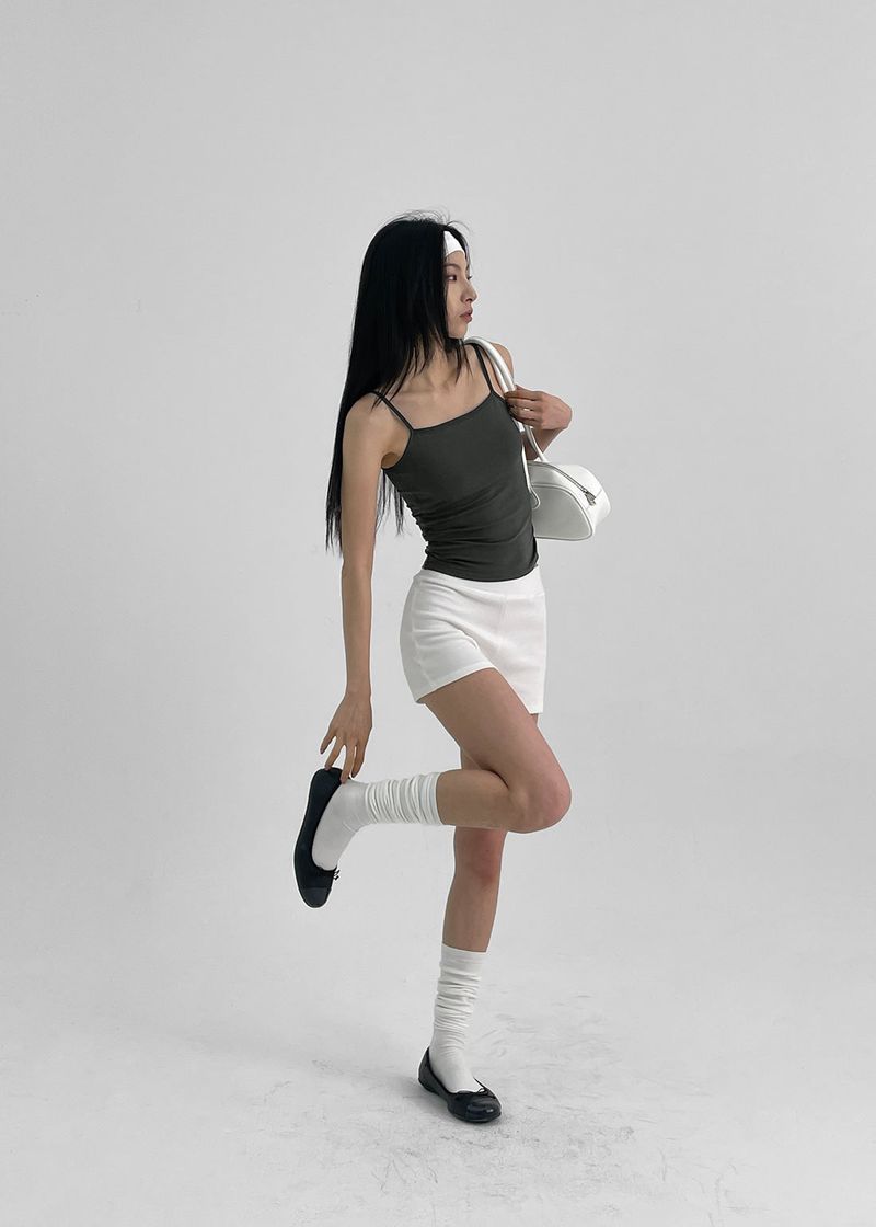 [MADE] Easy Shirring Tank Top With Built-in Cap