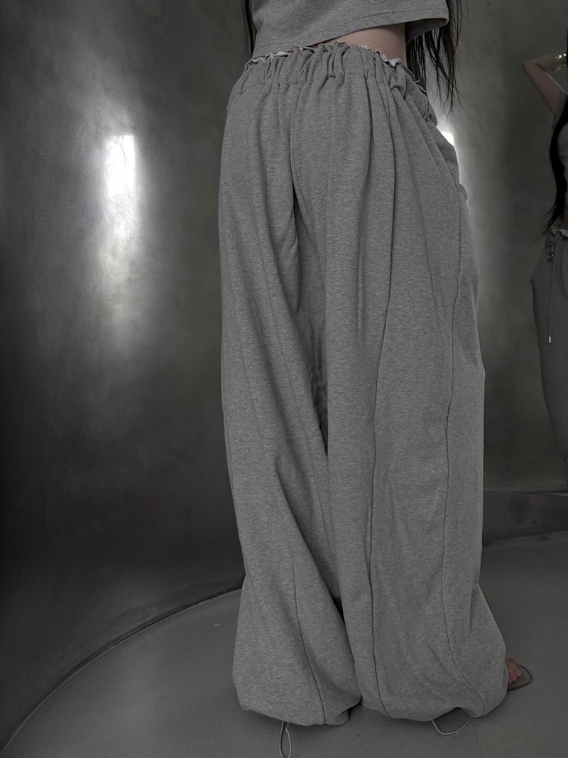 low-rise ring pants (2color)