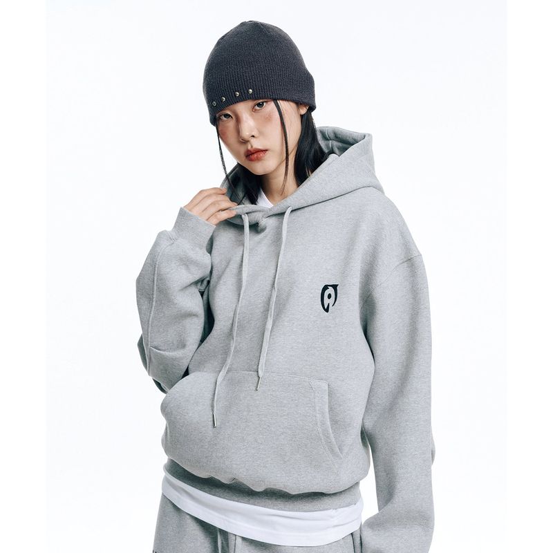 Oversized Hard Crop Hoodie - Grey