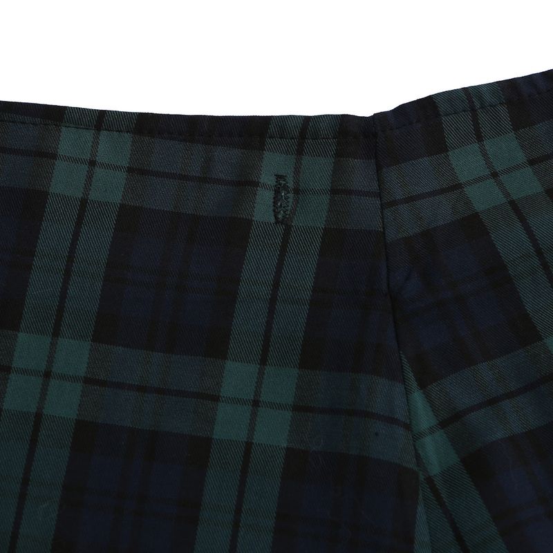 TARTAN CHECK WRAP SKIRT GREEN