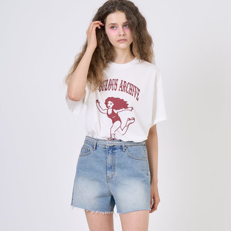 Snap Loose Fit T-Shirts White