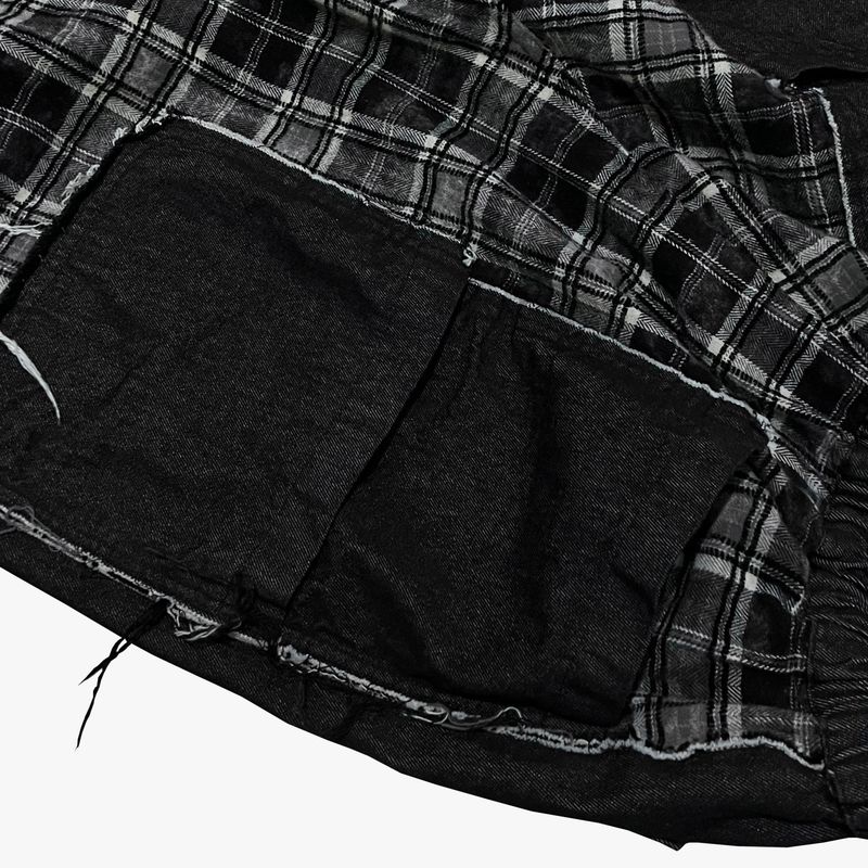 grunge burner check pants_black