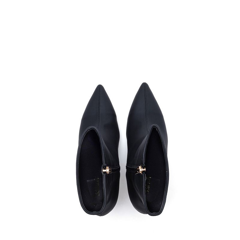 Slick Ankle Stiletto Heel(Matt Black)