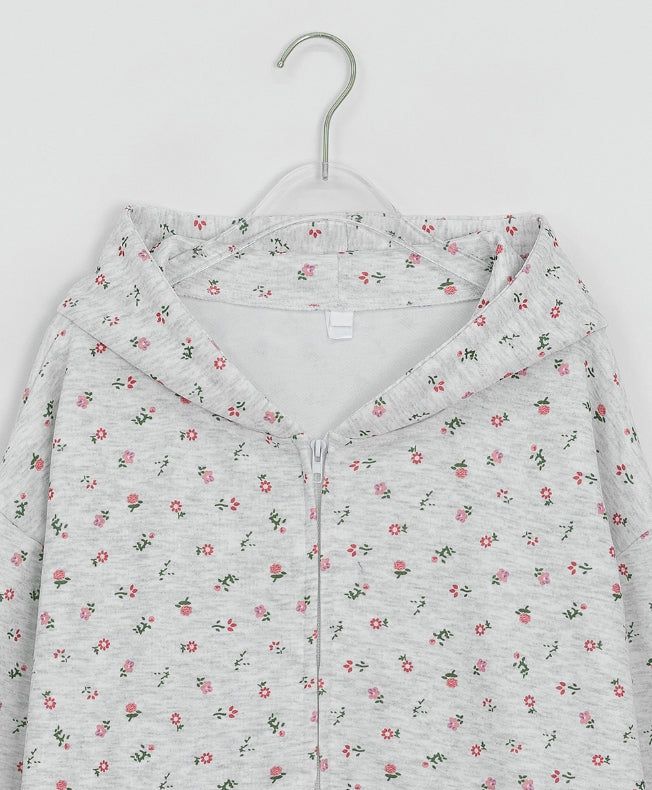 Nobui Flower Hood Zip-up