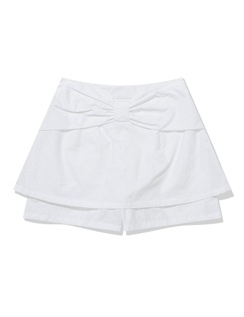 GIANT RIBBON SKIRT PANTS(WHITE)