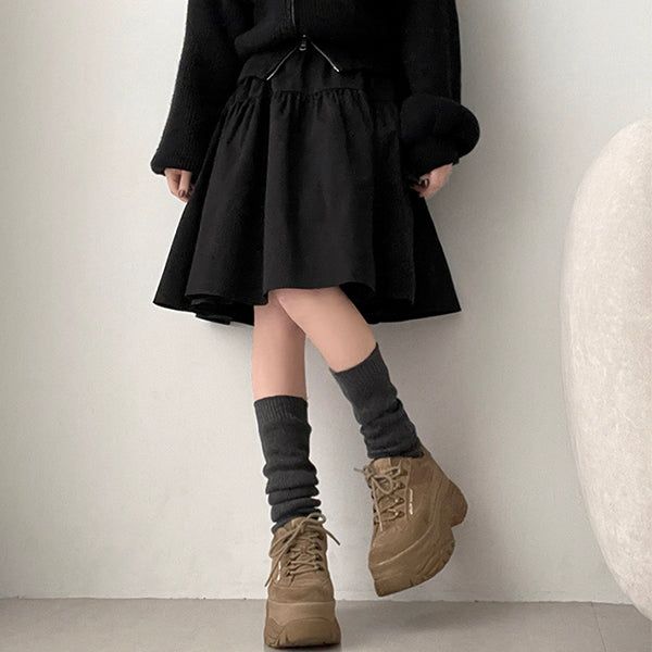 Keomidi incision flared skirt